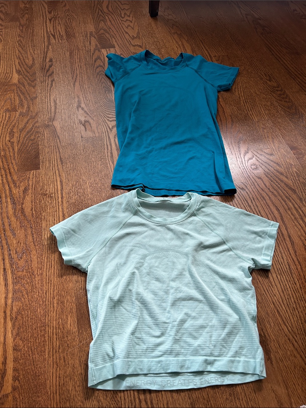 lululemon athletica Teal and Light Mint Short Sleeve Tees